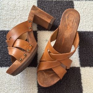 Vintage 90s CANDIES heeled mules size 10